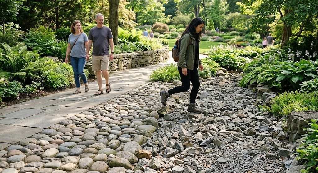 How Does Rock Surface Texture Affect Foot Traffic and Landscape Safety?